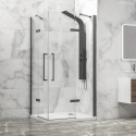 Box doccia 80x80 colore gun metal battente | KT1000GM kamalu - 1