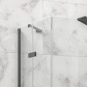 Box doccia 80x80 colore gun metal battente | KT1000GM kamalu - 7