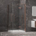 Box doccia 80x80 colore oro rosa battente | KT1000GR kamalu - 2