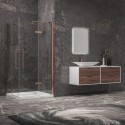 Box doccia 80x80 colore oro rosa battente | KT1000GR kamalu - 8