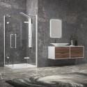 Box doccia 80x80 bianco opaco doppio battente | KT1000B kamalu - 2