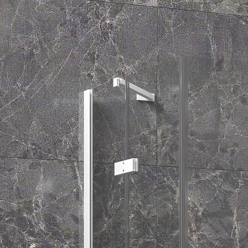 Box doccia 80x80 bianco opaco doppio battente | KT1000B kamalu - 4