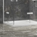Box doccia 80x80 bianco opaco doppio battente | KT1000B kamalu - 7