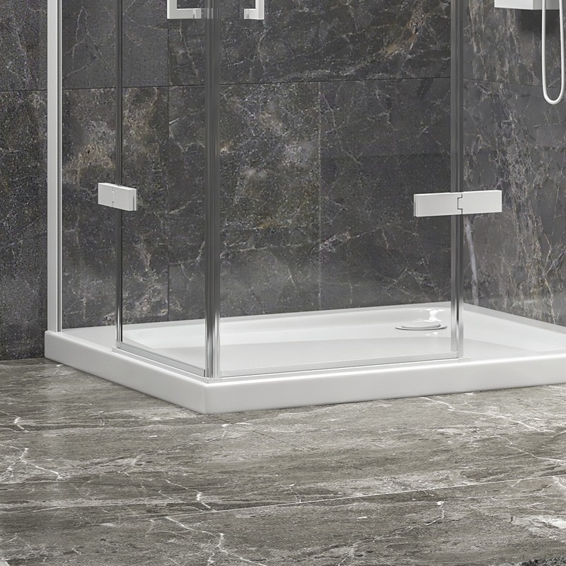 Box doccia 80x80 bianco opaco doppio battente | KT1000B kamalu - 7