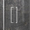 Box doccia 80x80 bianco opaco doppio battente | KT1000B kamalu - 5