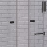 Porta doccia a doppio soffietto 140-143 cm colore nero | KAM-KS700DN kamalu - 5