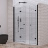 Porta doccia a doppio soffietto 140-143 cm colore nero | KAM-KS700DN kamalu - 2