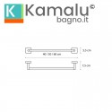 Portasalviette a barra 50cm in acciaio inox finitura nera opaca| CLODE-N kamalu - 2