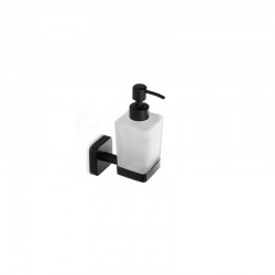 Dispenser di sapone in acciaio inox nero opaco e vetro opaco | CLODE-N kamalu - 1