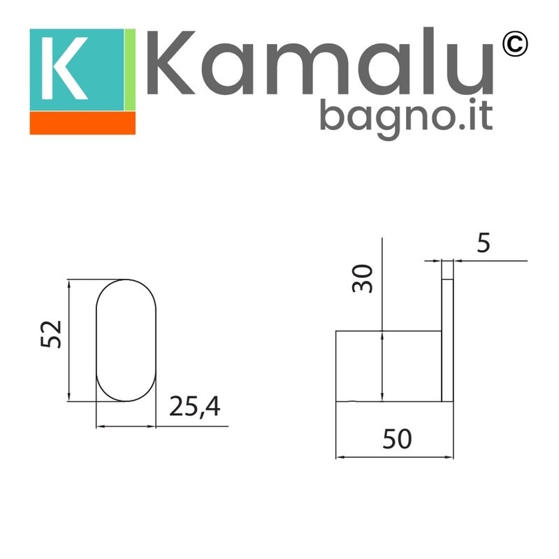 Appendino bagno a parete in acciaio inox finitura oro rosa | ART-OR kamalu - 2