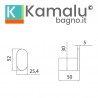 Appendino bagno a parete in acciaio inox finitura oro rosa | ART-OR kamalu - 2