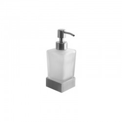Dispenser di sapone da appoggio in acciaio inox satinato e vetro opaco | NUEVO-S kamalu - 1