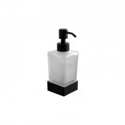 Dispenser di sapone da appoggio in acciaio inox nero opaco e vetro opaco | NUEVO-S kamalu - 1