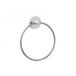 Portasalvietta anello in acciaio inox lucido e ABS bianco | NICO-B kamalu - 1