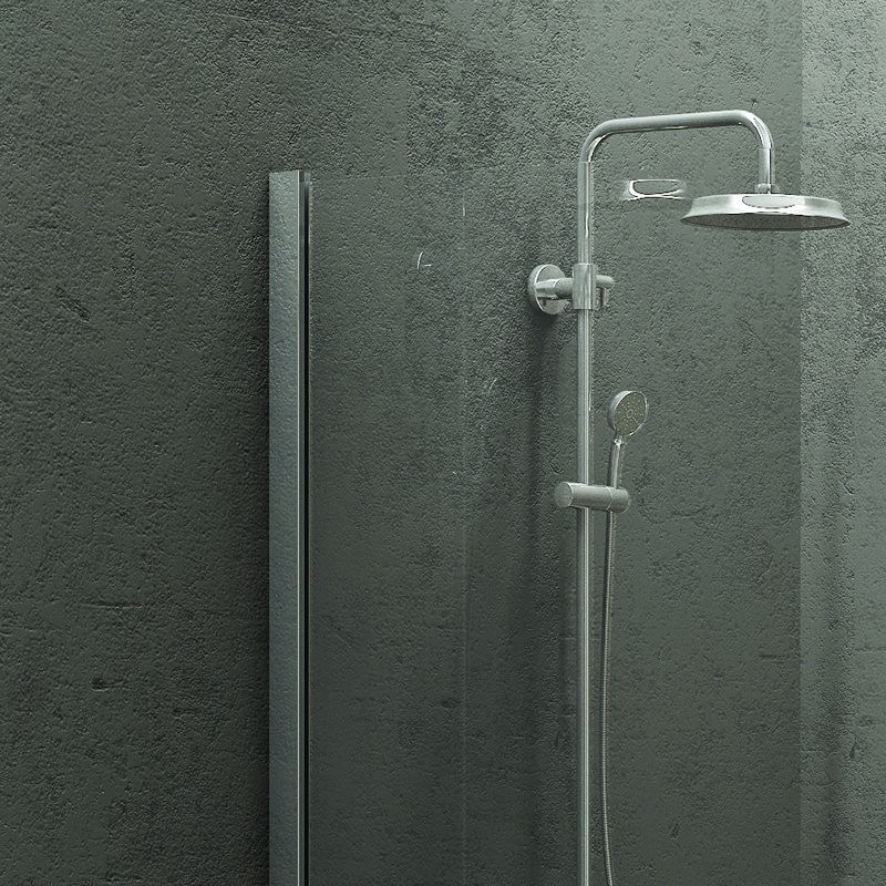 Parete doccia walkin 80 cm cristallo trasparente |  KW1000 kamalu - 4