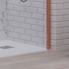 Doccia walkin 100 cm vetro trasparente profilo oro rosa | KW1000GR kamalu - 4