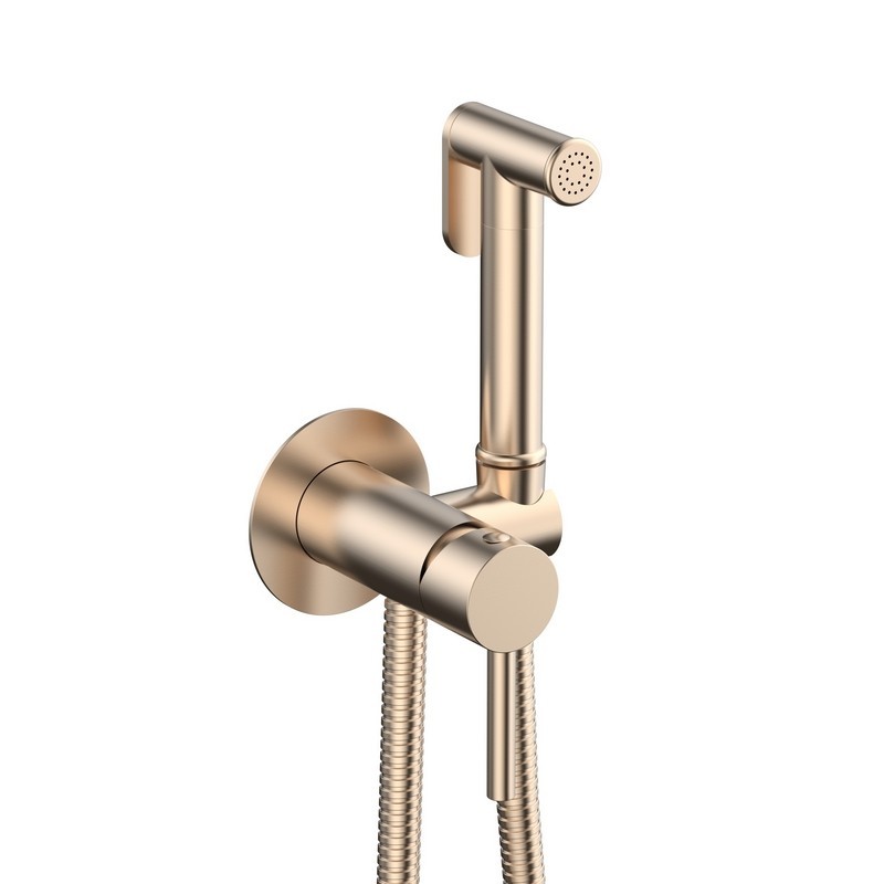 Miscelatore bidet da incasso con doccetta finitura oro rosa | KAM-ARTE ORO ROSA kamalu - 1