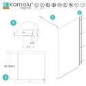 Parete doccia walk in 100 cm KW1000 kamalu - 6