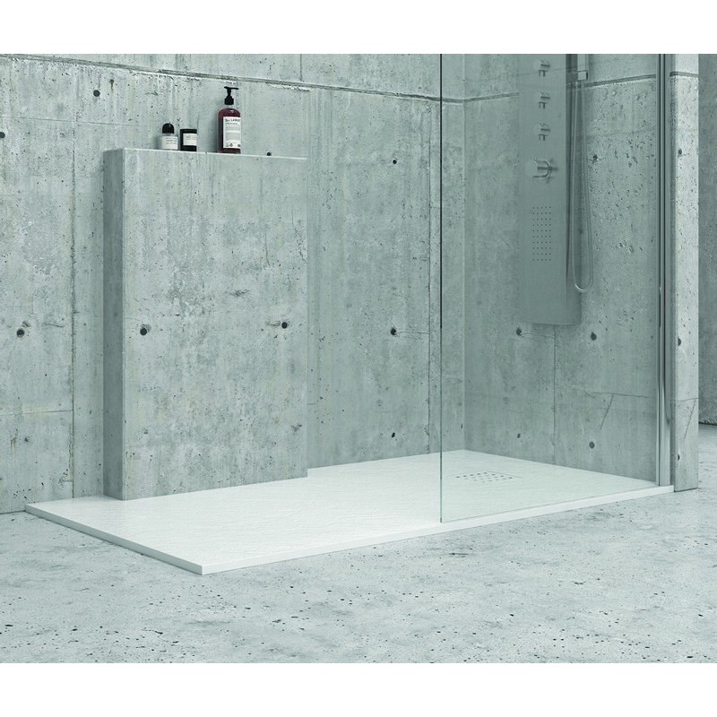 Piatto doccia 90x170cm pietra colore bianco kamalu - 1
