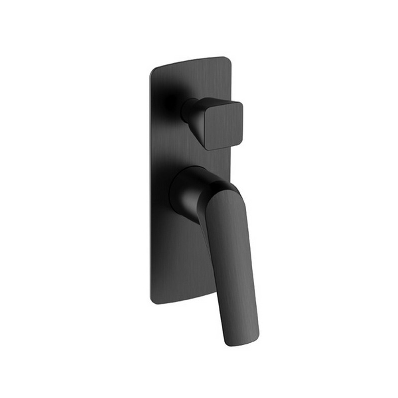 Miscelatore doccia incasso con deviatore in ottone finitura gun metal | KAM-L GUN METAL kamalu - 1