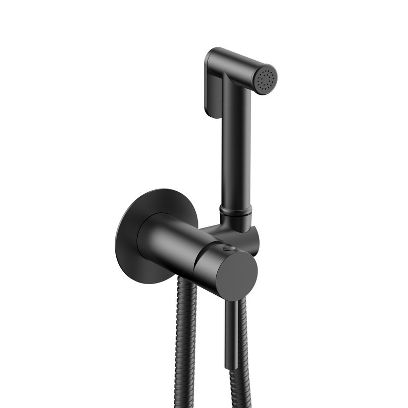 Miscelatore bidet in acciaio inox da incasso con doccetta finitura gun metal | KAM-L GUN METAL kamalu - 1