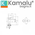 Miscelatore lavabo monocomando finitura lucida | KAM-T1000 kamalu - 5