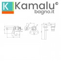 Miscelatore lavabo da incasso linea tonda in ottone | KAM-T1000 kamalu - 2