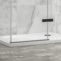Box doccia 80x80 telaio nero porta battente laterale fisso 80cm | KT5000N kamalu - 4