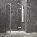 Box doccia 80x80 bianco porta battente  | KT5000B kamalu - 2
