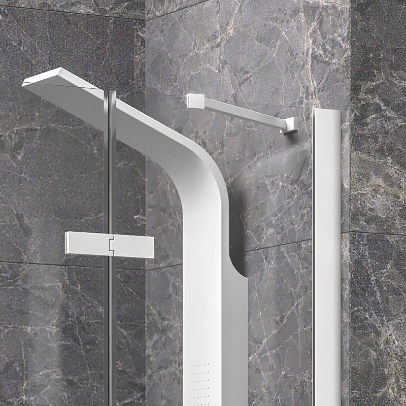 Box doccia 80x80 bianco porta battente  | KT5000B kamalu - 7