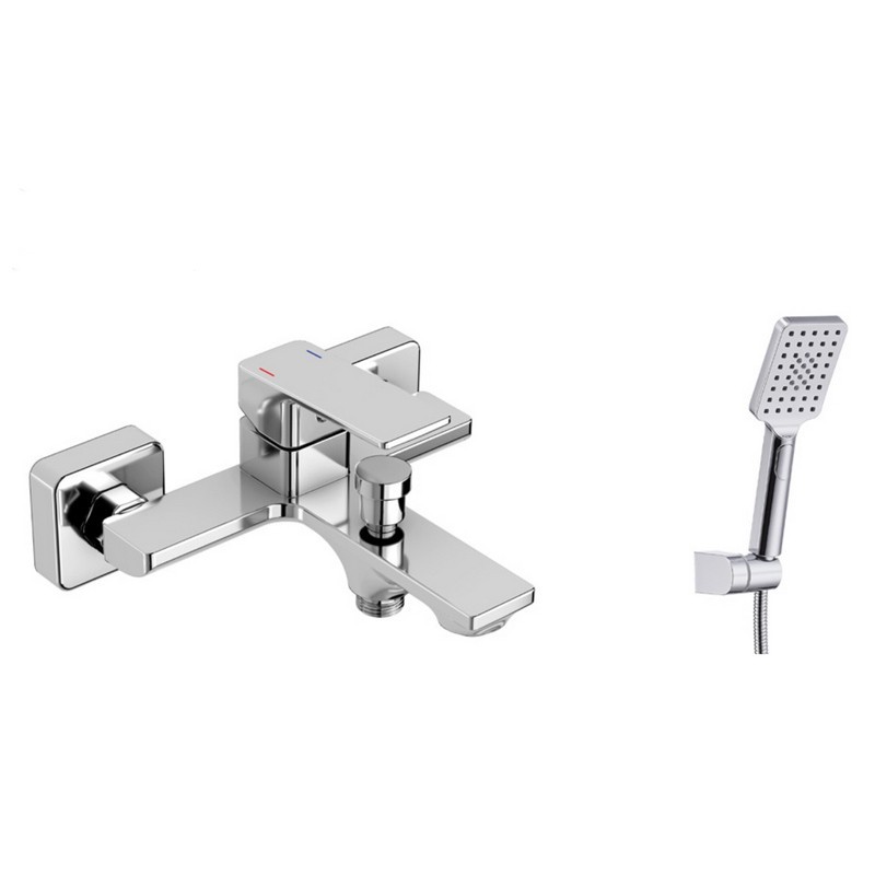 Miscelatore vasca in ottone con doccetta e flessibile PVC | KAM-DIANA kamalu - 1