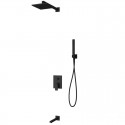 Set doccia a incasso con soffione, doccetta colore nero | KAM-DIANA NERO kamalu - 2