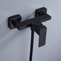 Miscelatore vasca in ottone nero con doccetta e flessibile PVC | KAM-DIANA NERO kamalu - 2