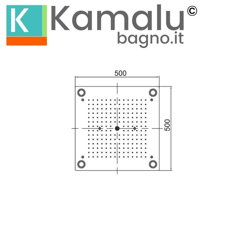 Soffione doccia incasso soffitto in acciaio con luci led | KAM-DIANA kamalu - 4