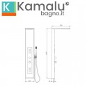 Colonna doccia multifuzionale acciaio bianco e motivo marmo | KAM-E2300B kamalu - 3
