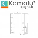 Pannello doccia idromassaggio con soffione grande in acciaio satinato | Kaman-E220 kamalu - 6