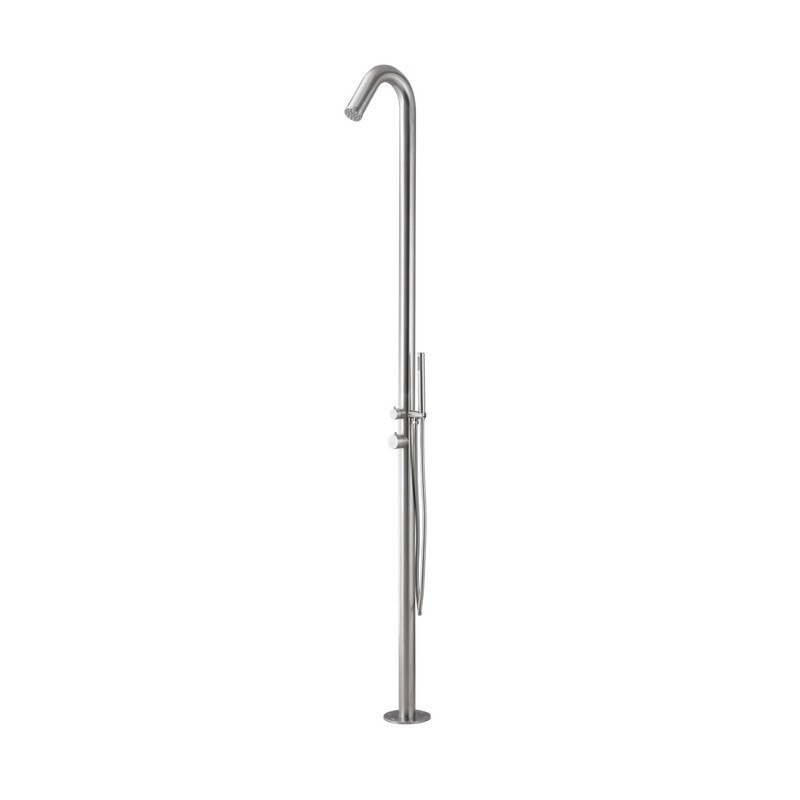 Colonna doccia da esterno in acciaio inox con miscelatore e doccetta| KA-300AI kamalu - 2