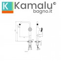 Miscelatore lavabo alto con rotella monocomando | INNER-CROMO kamalu - 2