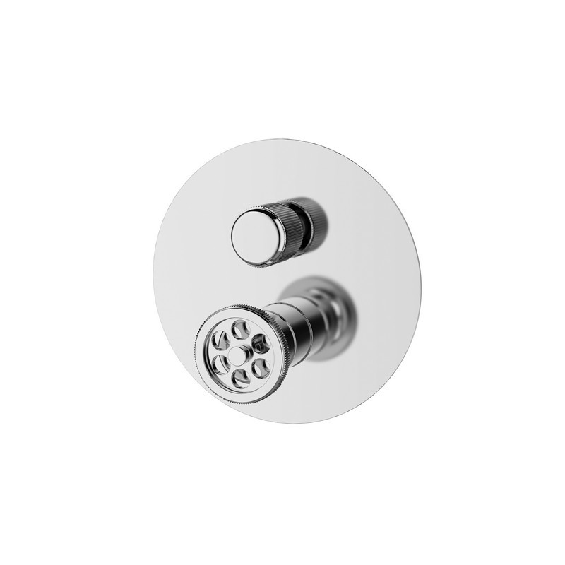Miscelatore doccia incasso monocomando con rotella e deviatore finitura lucida | INNER-CROMO kamalu - 1