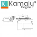 Miscelatore vasca finitura cromo con dettaglio in marmo bianco| MARMO-BIANCO kamalu - 3