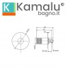 Miscelatore doccia incasso cromoto con maniglia trama diamantata| BRASS kamalu - 1