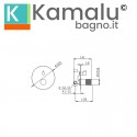 Miscelatore doccia con deviatore maniglia con dettaglio trama diamantata | BRASS kamalu - 2
