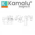 Miscelatore lavabo da incasso in ottone con finitura cromo | KAM-J CROMO kamalu - 3
