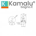 Miscelatore doccia in ottone con deviatore finitura cromata | KAM-J CROMO kamalu - 2