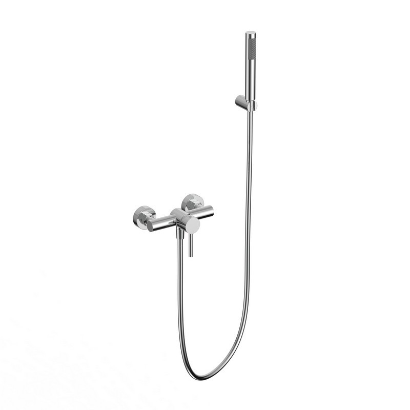 Miscelatore doccia con doccetta finitura lucida in acciaio inox | KAM-ARTE CROMO kamalu - 1