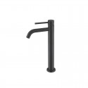 Miscelatore lavabo alto nero opaco linea curva | KAM-ARTE NERO kamalu - 1