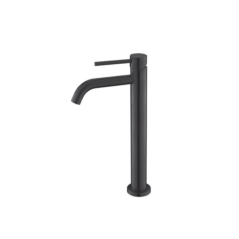 Miscelatore lavabo alto nero opaco linea curva | KAM-ARTE NERO kamalu - 1