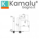 Miscelatore lavabo alto nero opaco linea curva | KAM-ARTE NERO kamalu - 2