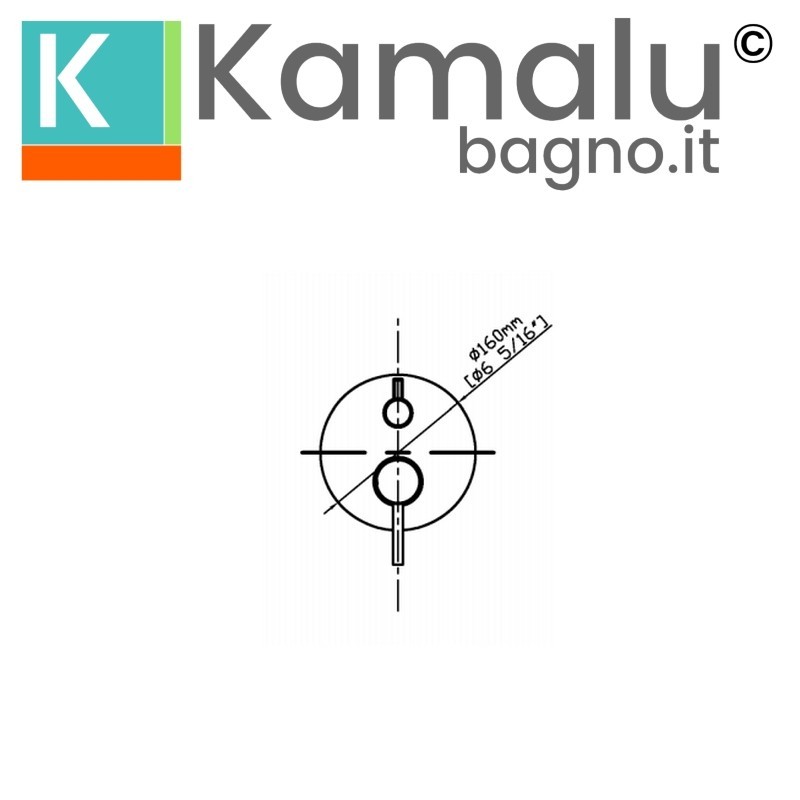 Miscelatore doccia da incasso con deviatore acciaio inox satinato | KAM-ARTE SATINATO kamalu - 2