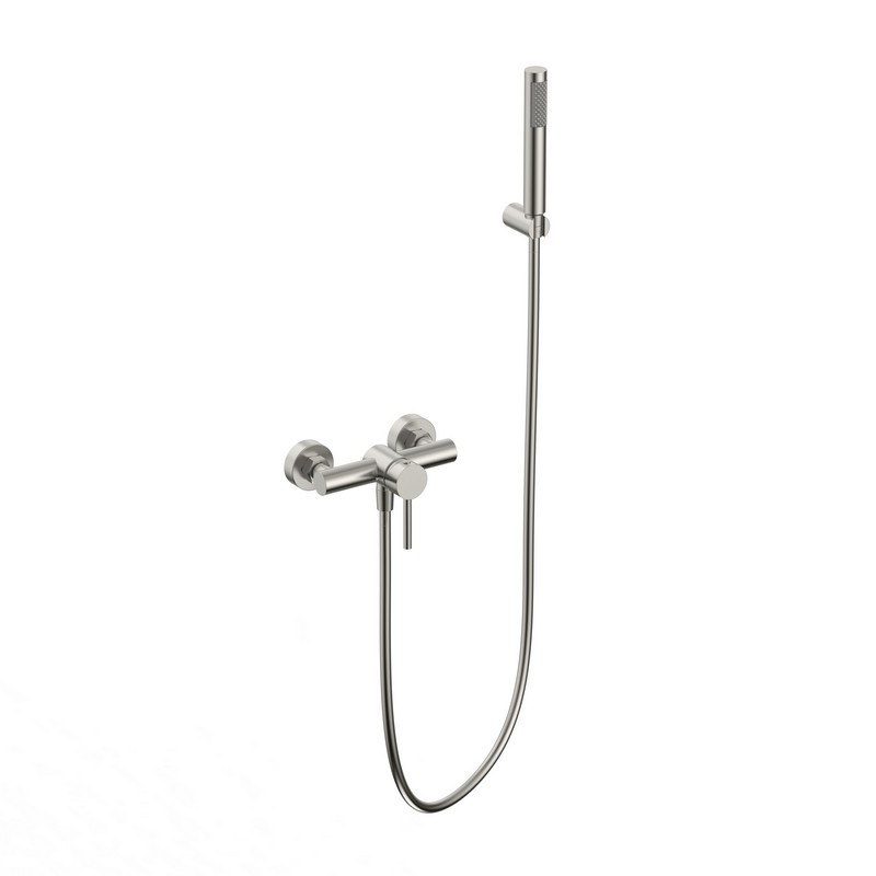Miscelatore doccia con doccetta finitura satinata in acciaio inox satinato | KAM-ARTE SATINATO kamalu - 1